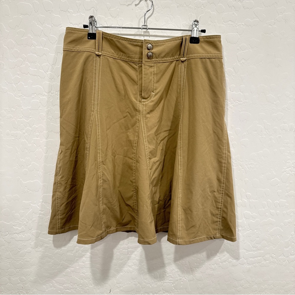 Athleta Whatever Skort 10 Tan Utility Activewear Golf Tennis Sporty Gorpcore